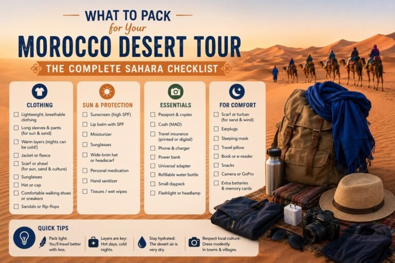 what to pack for Morocco desert tour